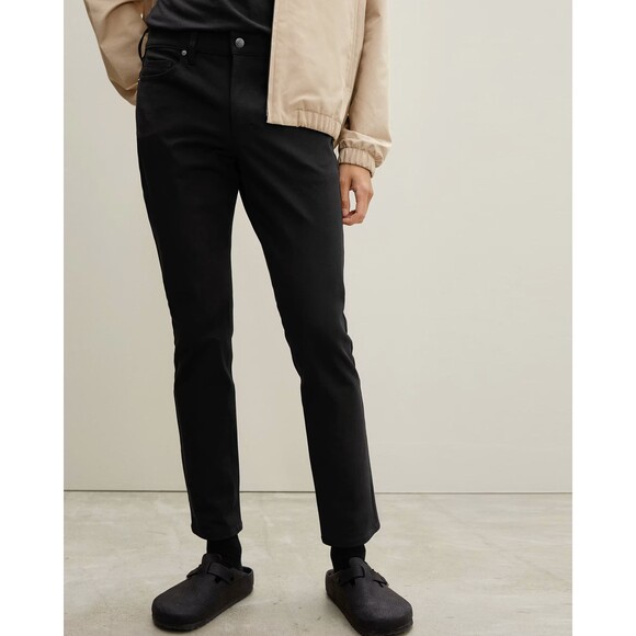 EVERLANE Mens Jeans 32x30 Black Slim Fit Performance 5 Pocket Pant Uniform